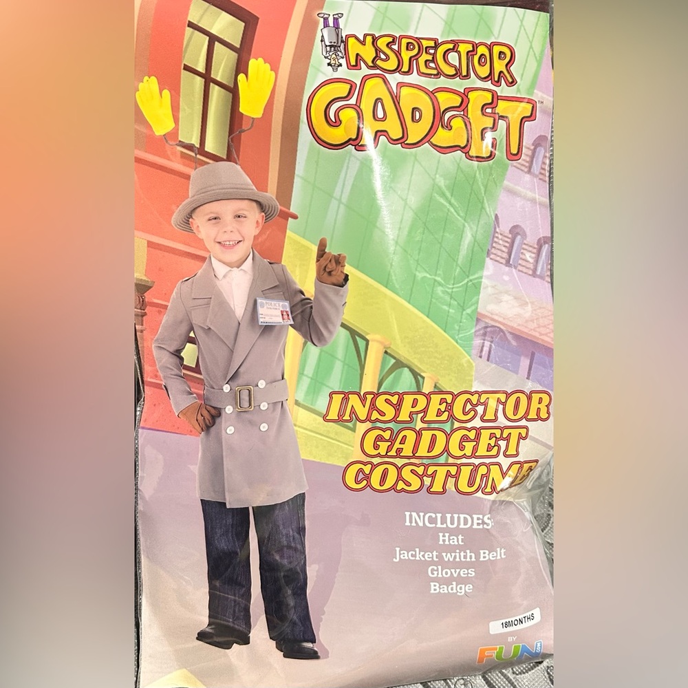 Inspector Gadget Toddler Size 18 Months Halloween/Dress Up/Cosplay Costume NWT